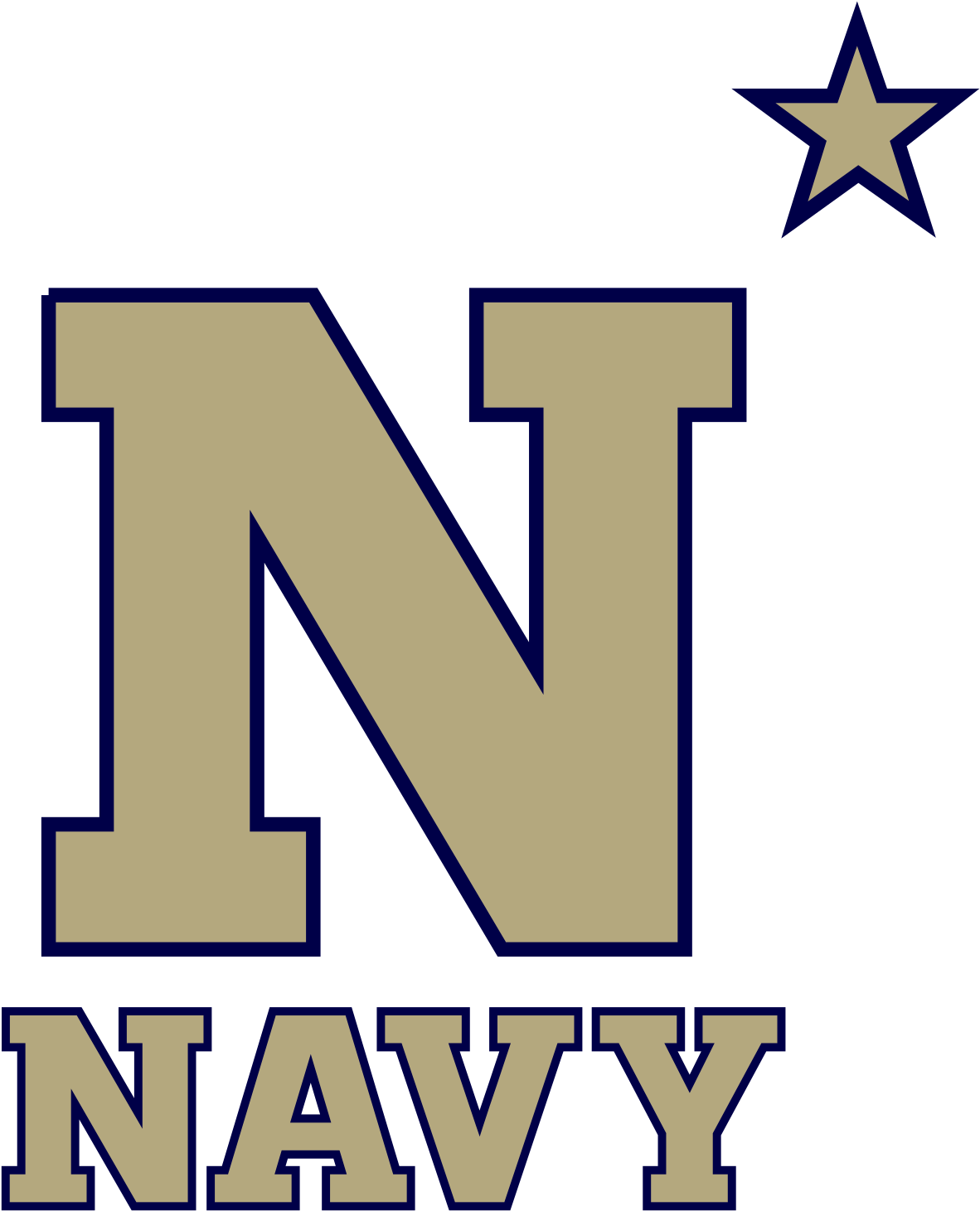 Navy Midshipmen, Wikipedia - Navy Football Logo (1200x1479)