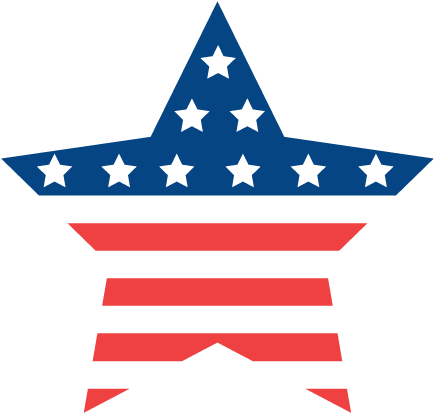 Red Stars Clipart Download - Campaign Button (452x440)
