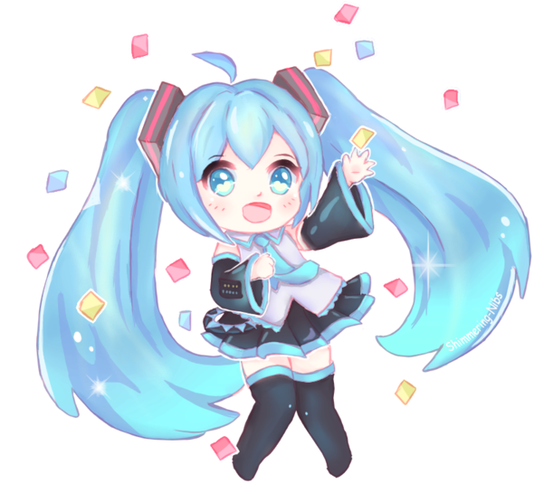 [ Video] Happy Birthday Miku By Shimmering-nibs - Drawing (600x559)