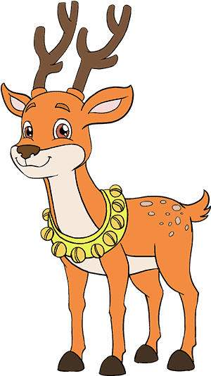 Drawn Cartoon Deer - Cartoon Reindeer (678x600)