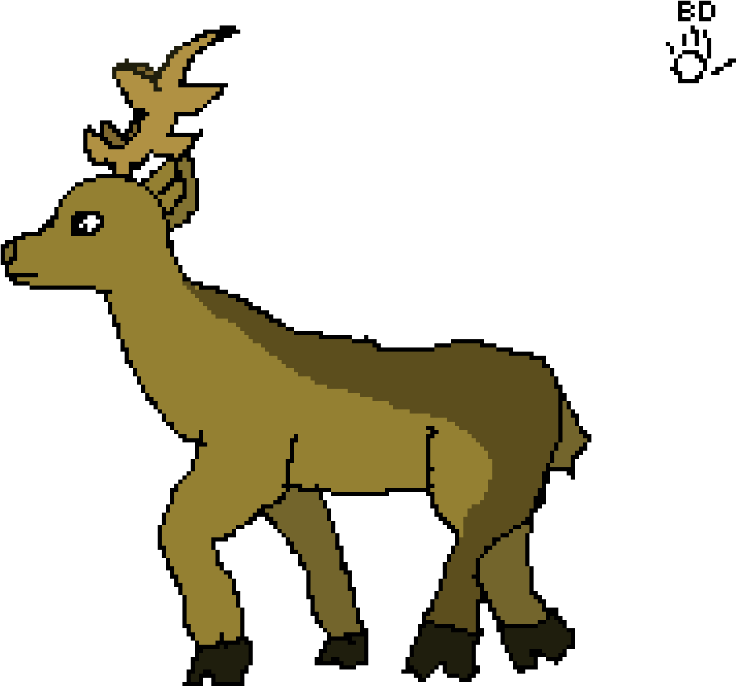 The Deer - Cartoon (1200x1200)