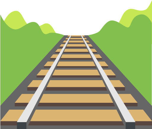 Railway Track Emoji Vector Icon - Via De Tren Png (512x512)