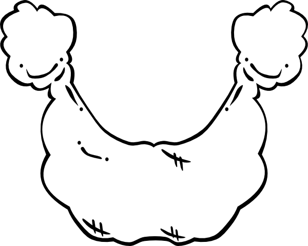 Plain White Beard Clip Art At Vector Clip Art - White Beard Clipart Transparent (600x479)