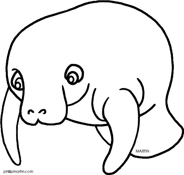 Best Manatee Clip Art - Florida State Mammal (648x604)