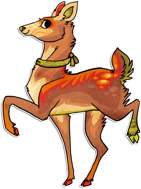 Deer Design By Griffsnuff - Cartoon (529x684)