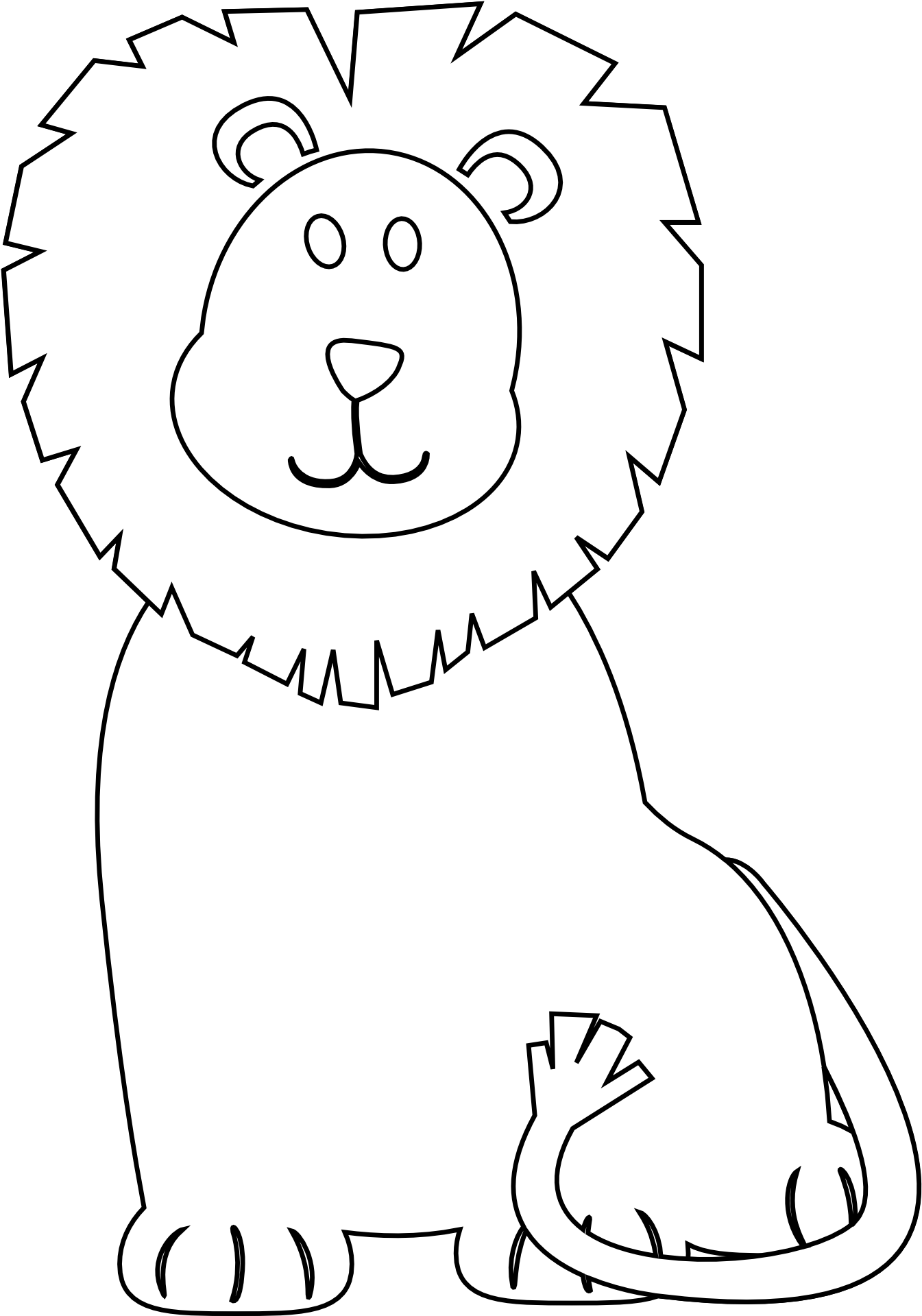 Download Lion Clipart Black And White - Clip Art (1969x1969)