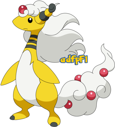 181 Mega-ampharos By Adfpf1 - デンリュウ ポケモン (400x441)