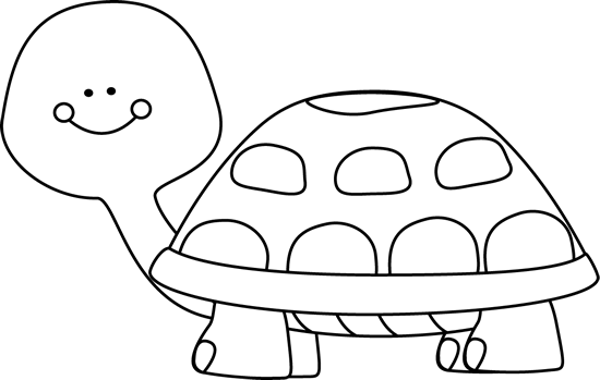 Black And White Turtle - Black And White Turtle Clipart (550x349)