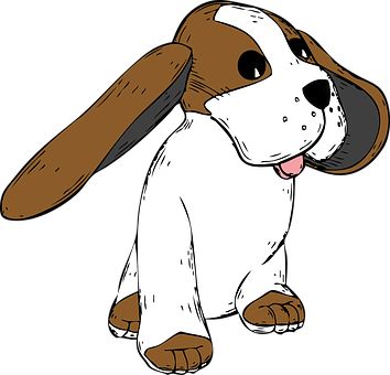 Dog Art - Dog Clipart Gif Animation (354x340)