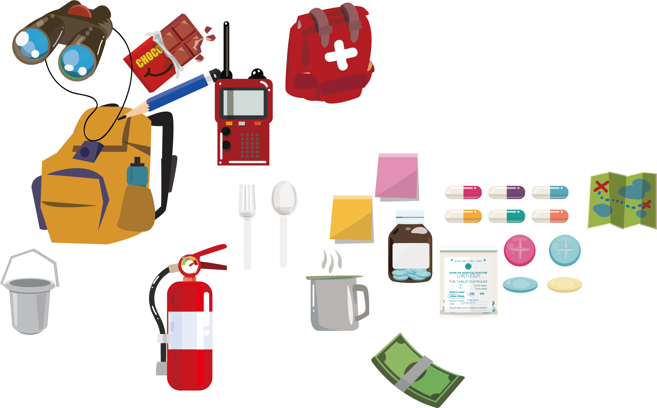 Outdoor Supplies Backpack Telescope Poster Material - Мультфильм Землетрясение (2248x1396)