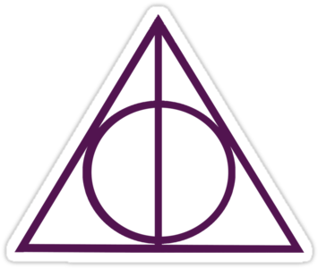 90&grunge Retro Circle Triangle Symbol" Stickers By - Harry Potter Always Symbol (375x360)