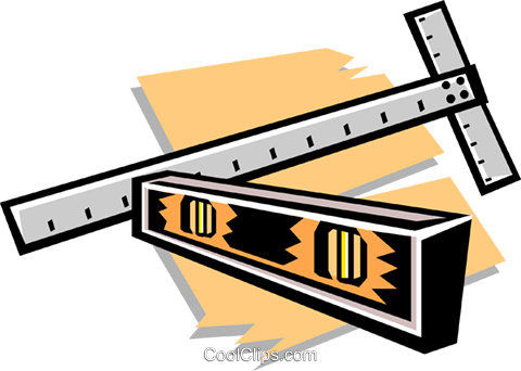 T-square And Level Royalty Free Vector Clip Art Illustration - Ferramentas Manuais (480x342)
