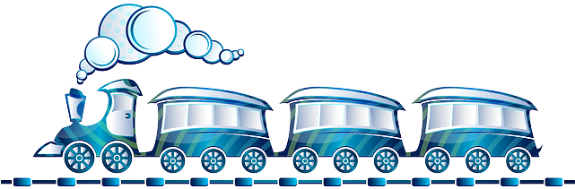 In This Tag We Have “vehicles” As Category In Relation - Long Blue Train Cartoon (640x320)