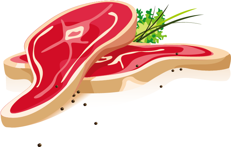 Ham Meat Beef - Meat Vector Png (740x511)