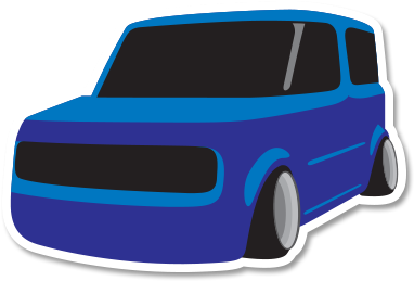 Cube Toaster Sticker - Van (400x400)