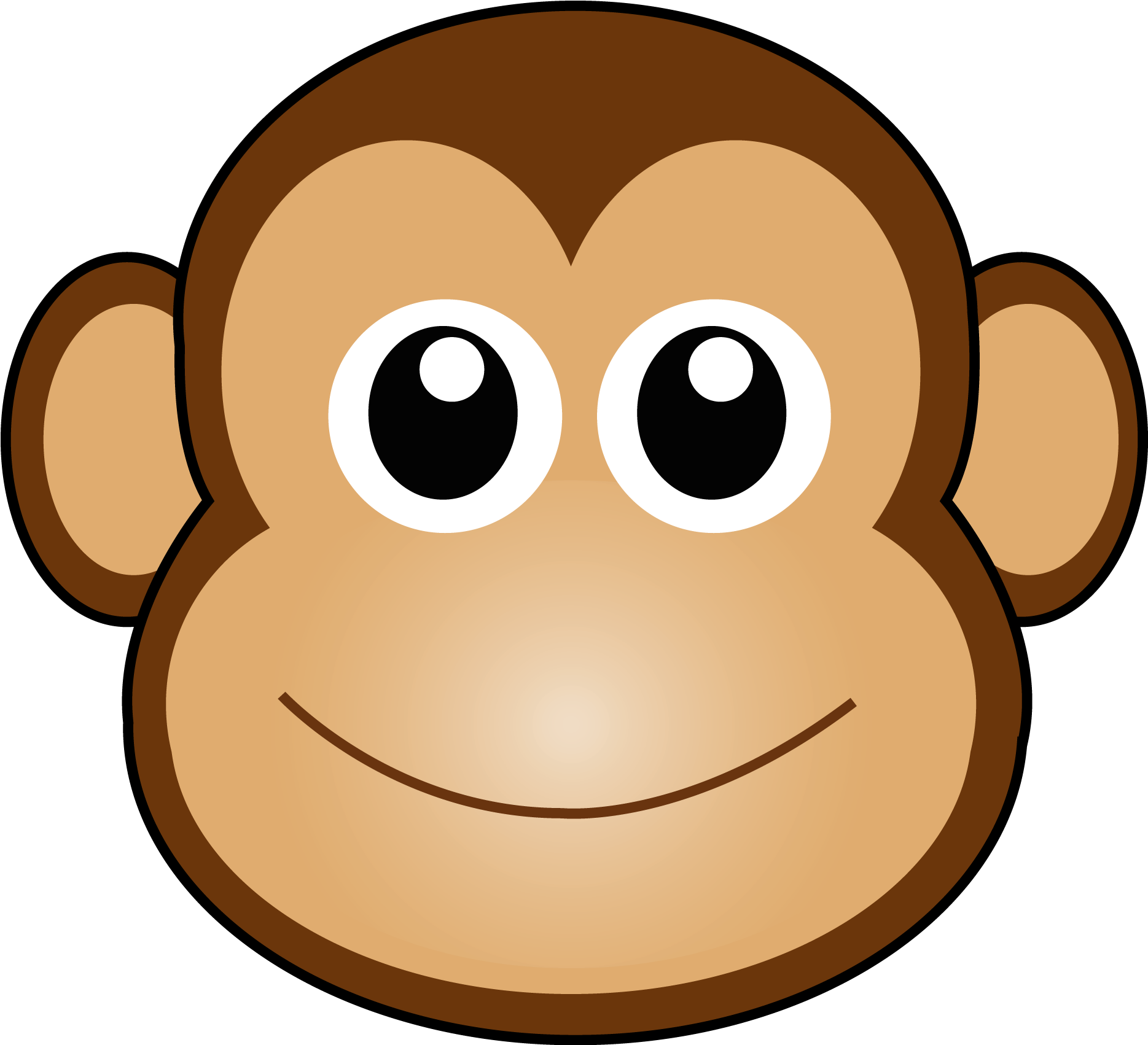 Animasi Kartun Monyet - Cartoon Monkey Face (2008x1772)