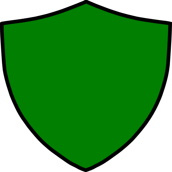 Moss Shield Clip Art At Clker - Green Shield Logo Png (600x600)