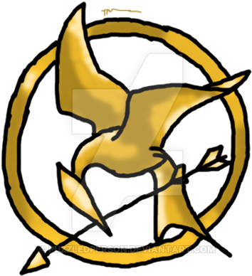 Mockingjay Pin By Puzzledperson - Cartoon (400x400)