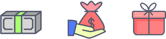 An Efficient Way To Give - Giving Money Transparent Background (669x272)