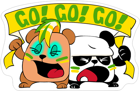 Sticker 10 From Collection «misha & Masha In Brazil» - Cartoon (490x317)