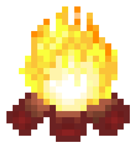 Fire Camp Pixel Art From The Video Games Pack Of Picroad - Rysunki W Kratkę (480x480)