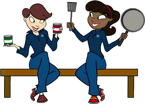 Campfire Clipart Guides - Girl Guide Leader Clipart (550x400)