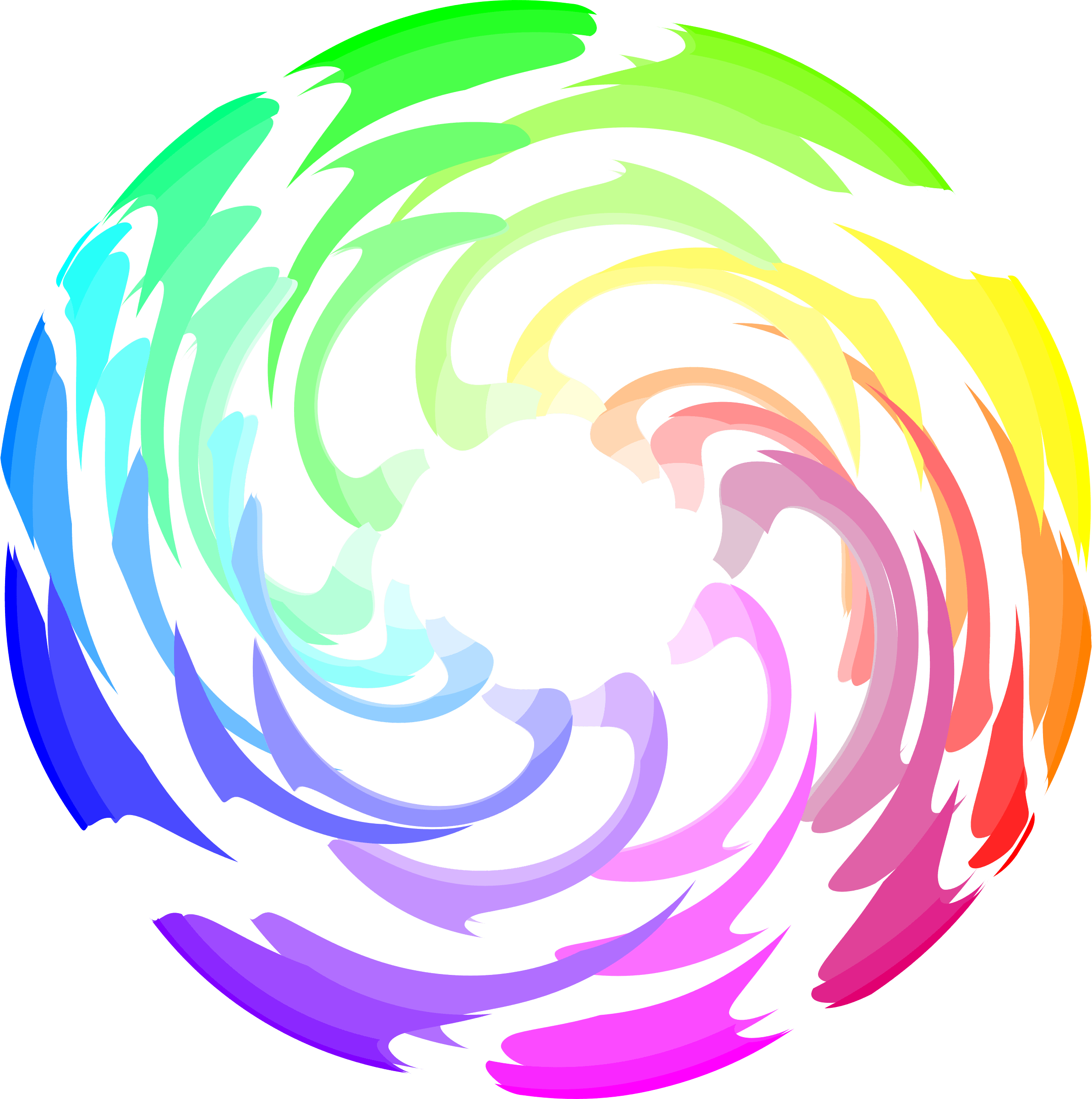 Clipart - Abstract School Of Fish (2384x2400)