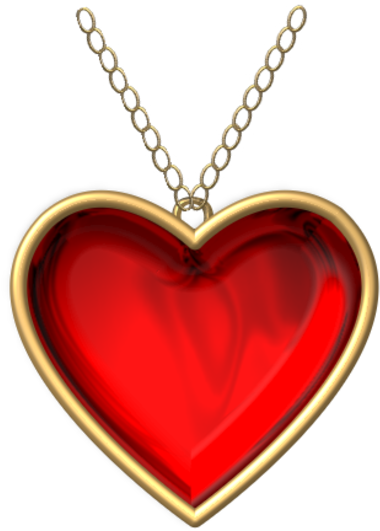 Heart Locket Clipart - Heart Necklace Clipart (478x600)