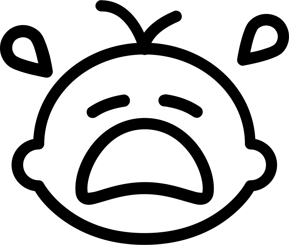 Equipo De Iconos De Bebé Llorando Clip Art - Crying Baby Icon (980x832)
