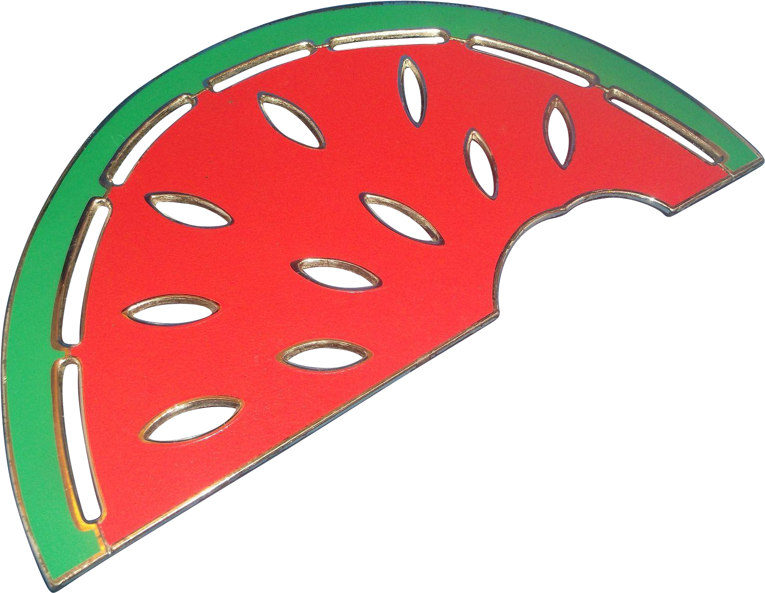 Wm Rogers Silverplate Enamel Watermelon Trivet - Wm Rogers Silverplate Enamel Watermelon Trivet (1524x1524)
