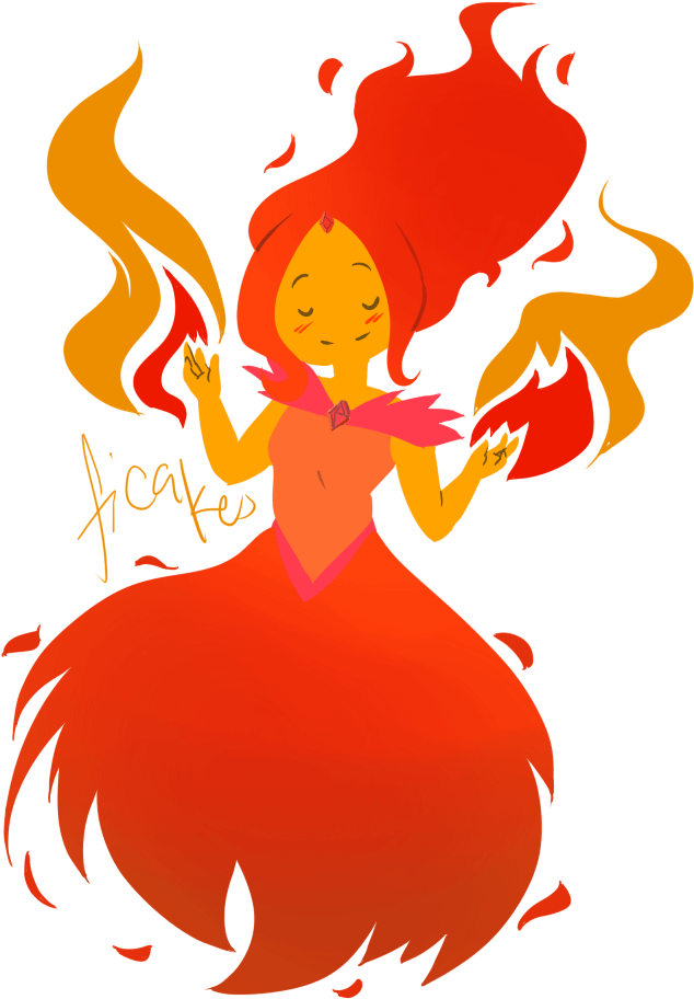 Flame Princess By Ficakes911 - Adventure Time Flame Princess Gif (704x960)