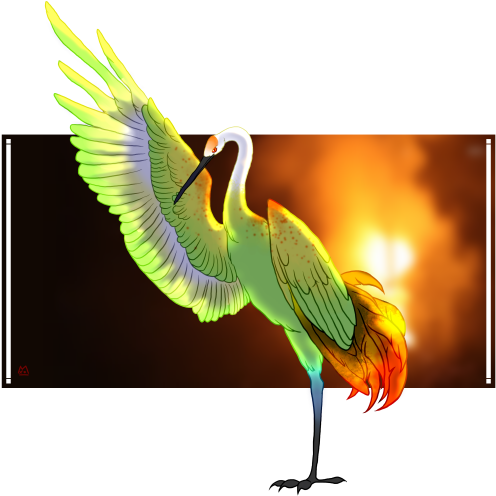 Decembird Bifang Crane Fire Bird Decembird 2017 Mox-doodles - Great Egret (540x495)