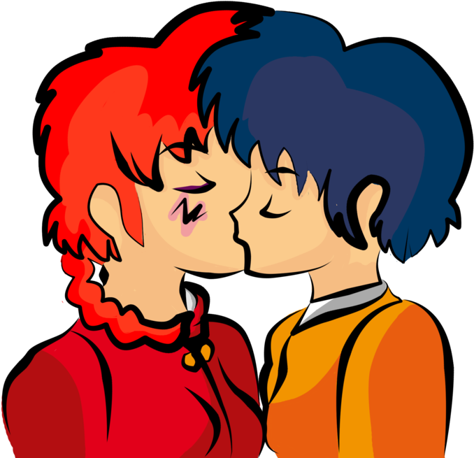 Fan Art Drawing Digital Art - Ranma And Akane Yuri (900x758)