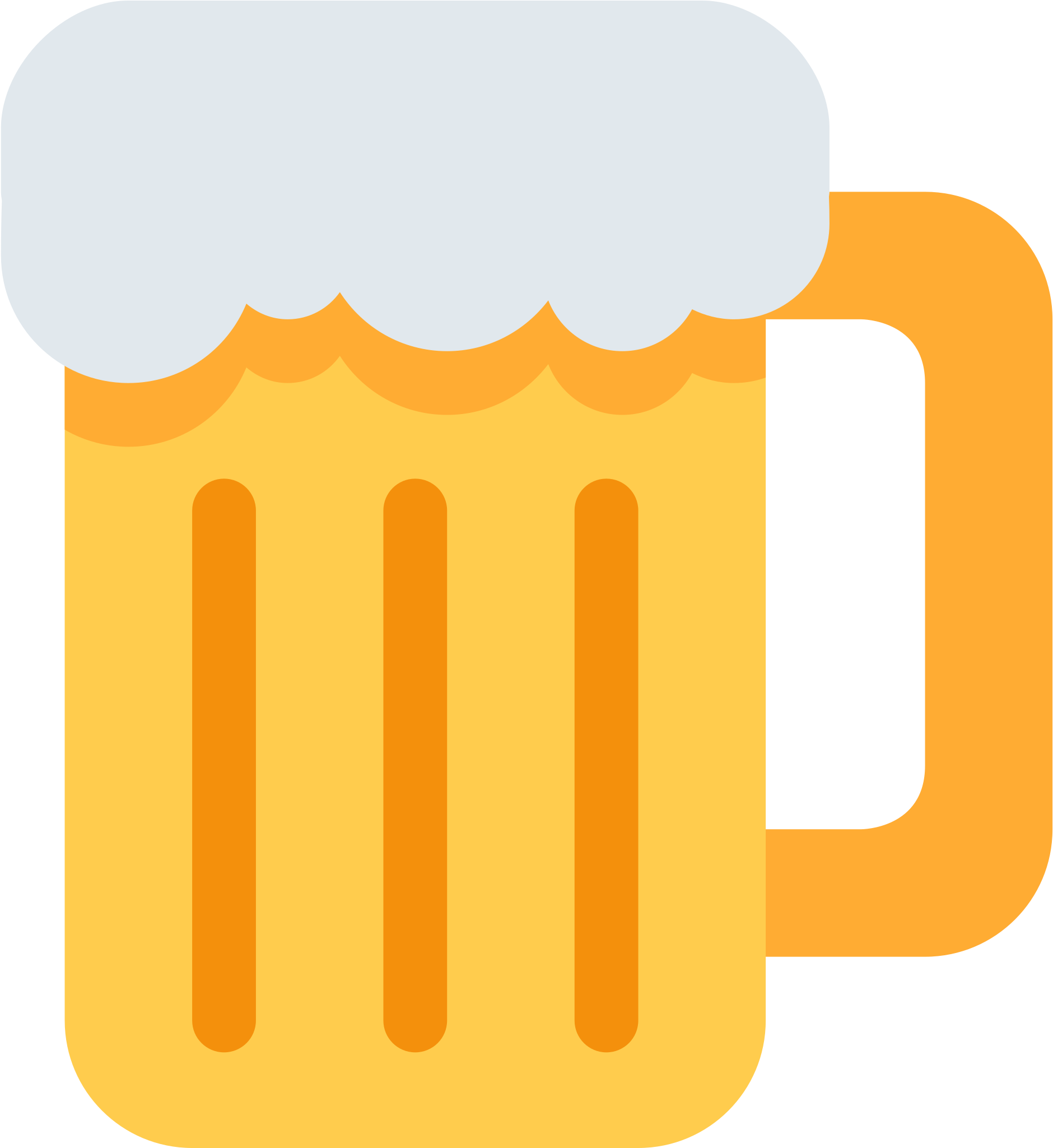 Beer Mug - Beer Emoji Transparent Background (2048x2048)