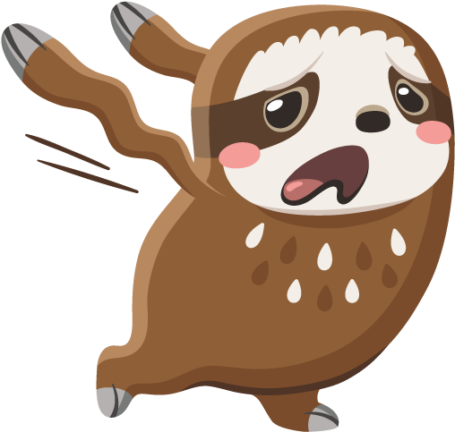 Sticker Vkontakte Sloth Emoji - Sticker (512x512)