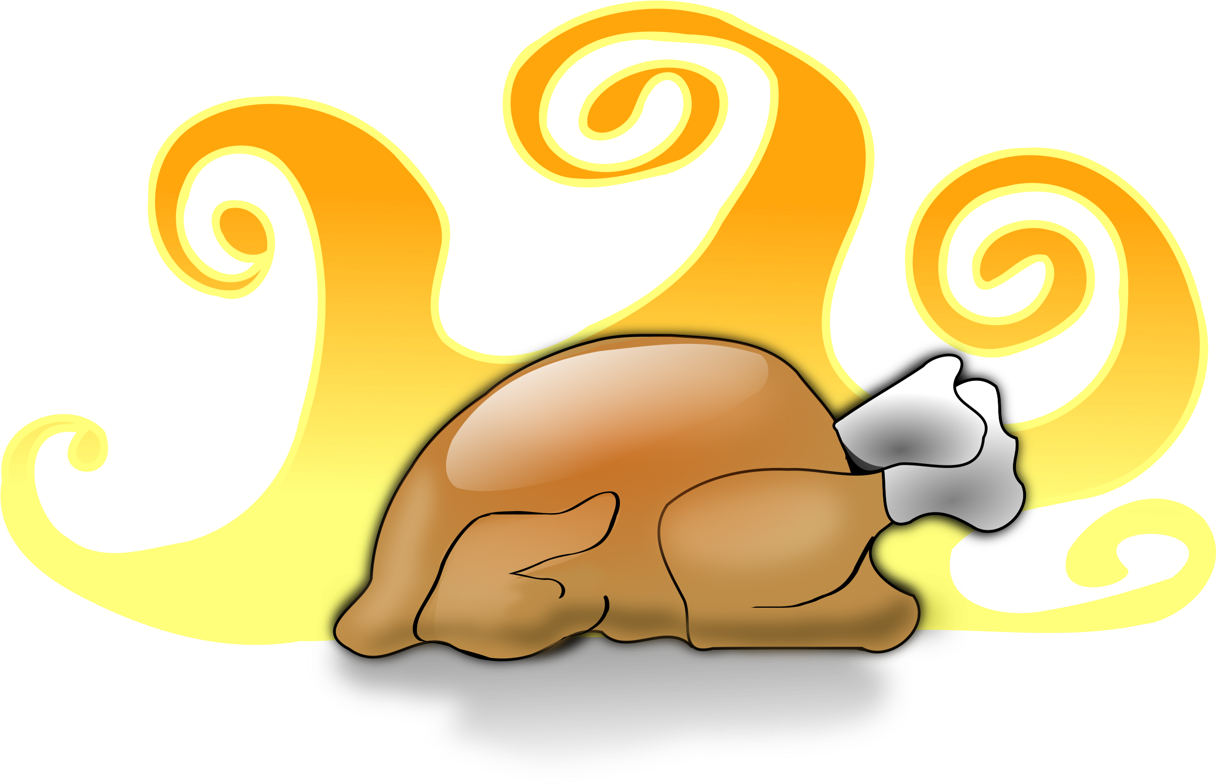 Microsoft Office Thanksgiving Clip Art - Small Cooked Turkey Clipart (2400x1560)