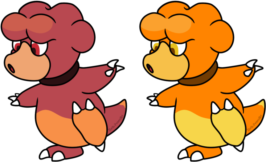 Magby Normal And Shiny By Sloth-power - Magby Shiny (900x552)