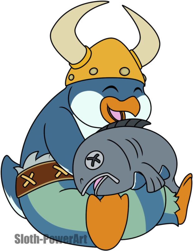 Yummy Fish By Sloth-power - Cartoon (894x894)