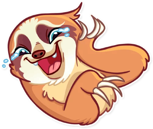 Telegram Sticker Sloth Clip Art - Telegram Sloth Sticker (512x512)