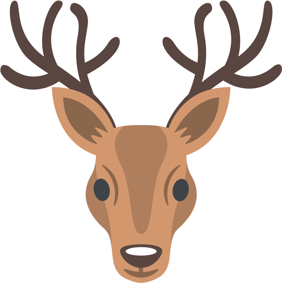 Open - Deer Emoji Png (1000x1000)