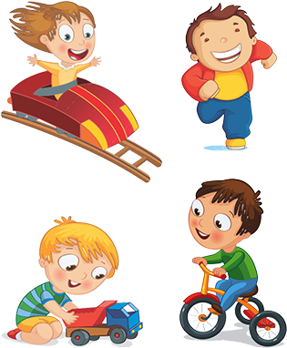 Outdoor Play Area - Tricyle Cartoon (350x437)