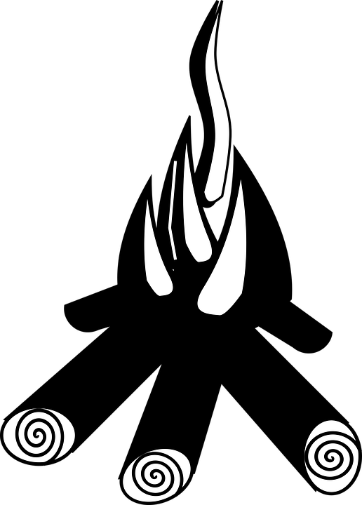 Simple Illustration Of Campfire Vector Icon For - Camp Fire Silhouette Png (516x720)