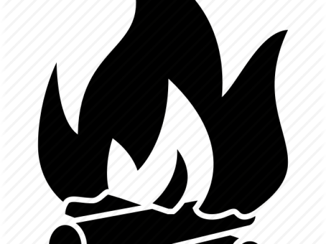 Campfire Icon - Campfire Silhouette Png (640x480)