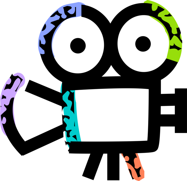 Vector Illustration Of Hollywood Cinematic Motion Picture - Clipart For Video (721x700)