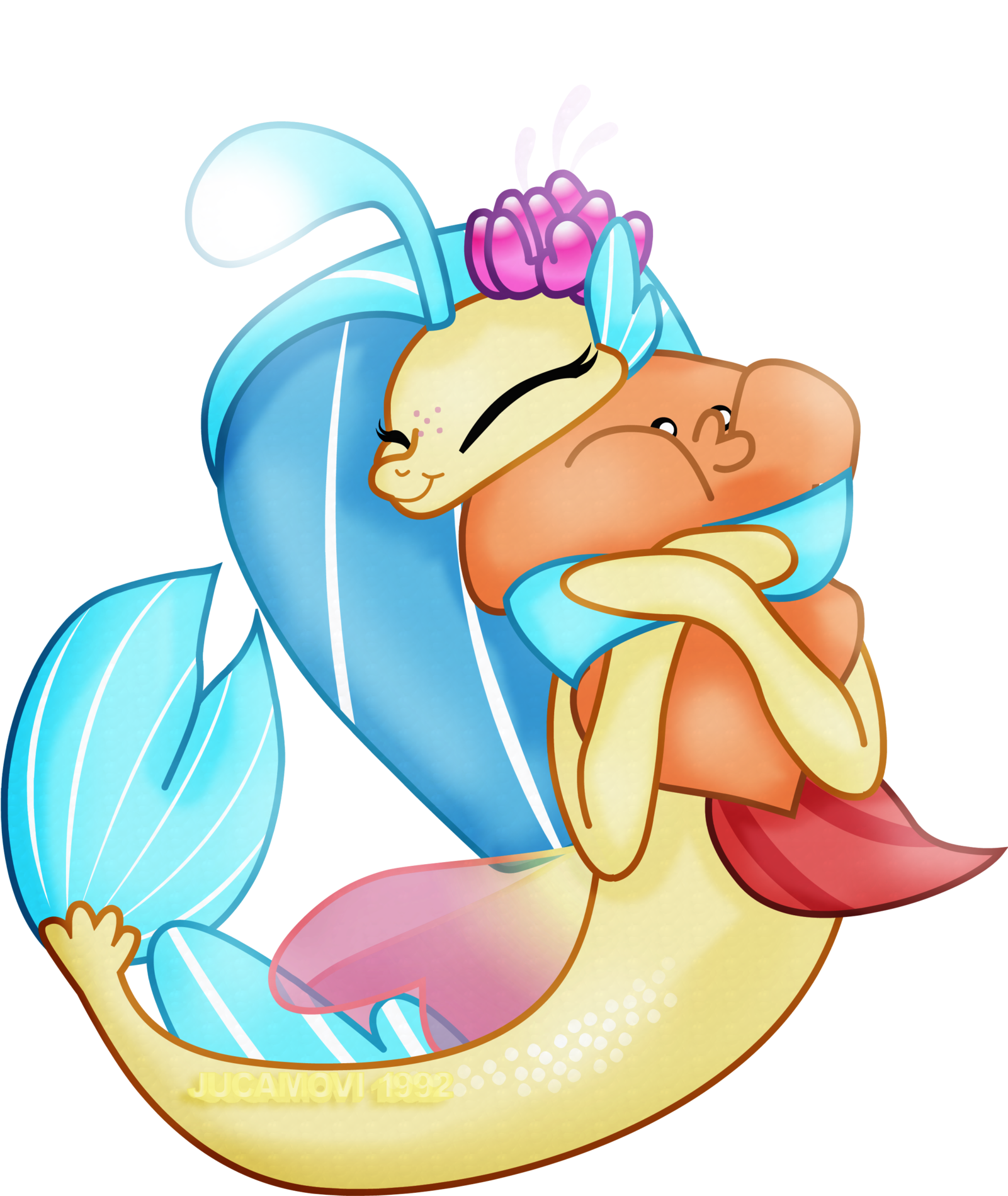 Princess Skystar Bubble Fish By Jucamovi1992 Princess - Princess Skystar Vector (1600x1962)