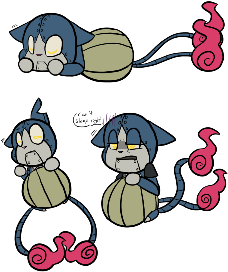 Sleep Troubles By Luckynight48 - Kawaii (786x1017)