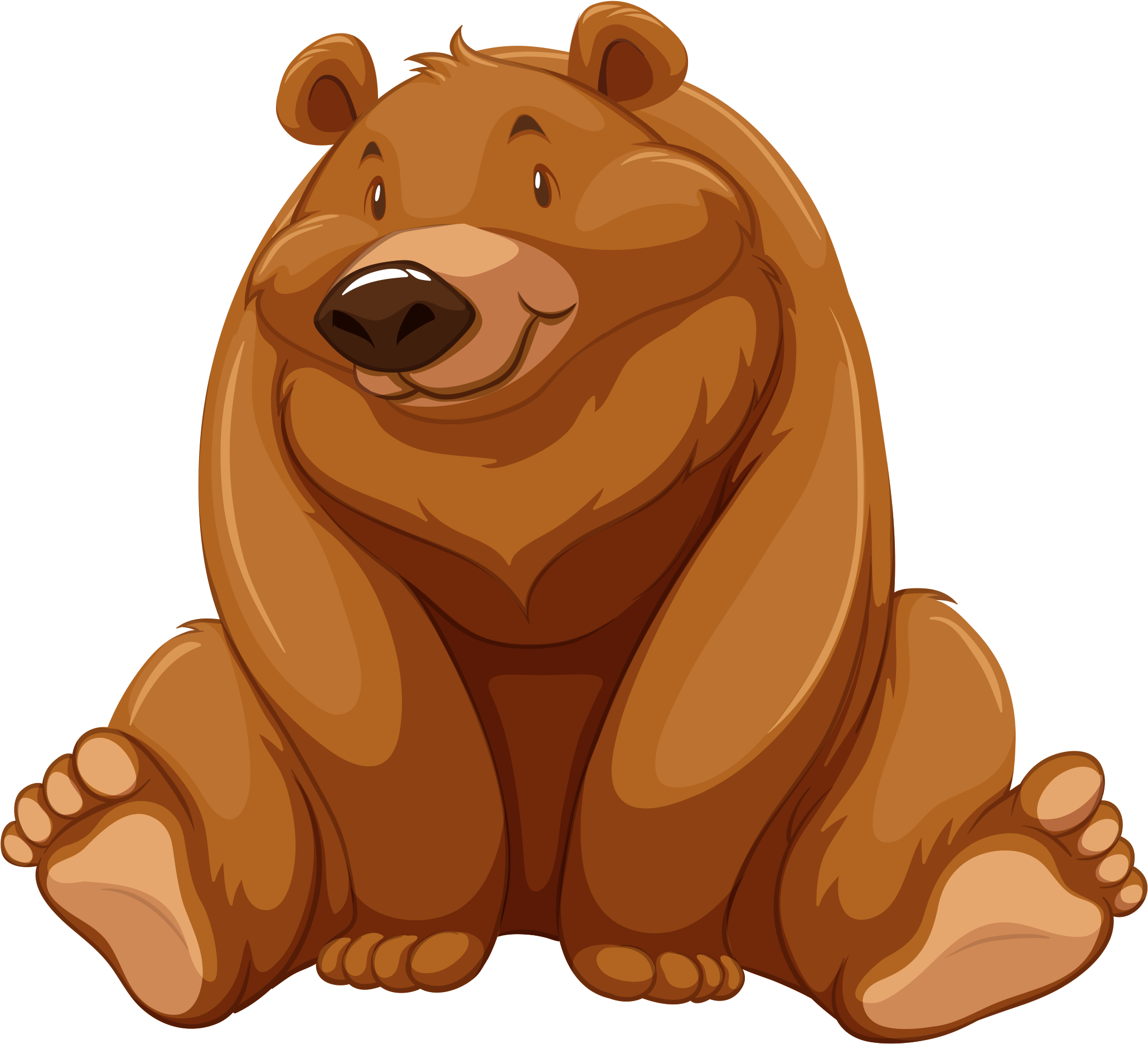 Brown Bear Illustration - Flashcard Bear (2500x2500)