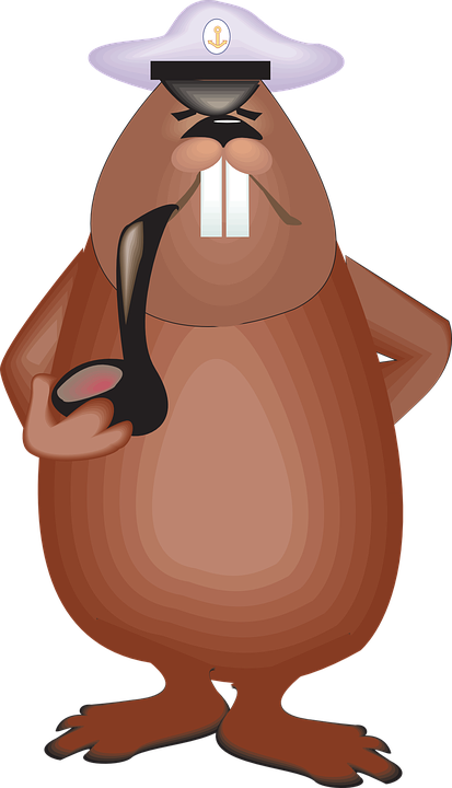Wombat Cartoon 11, Buy Clip Art - Beaver Smoking (413x720)