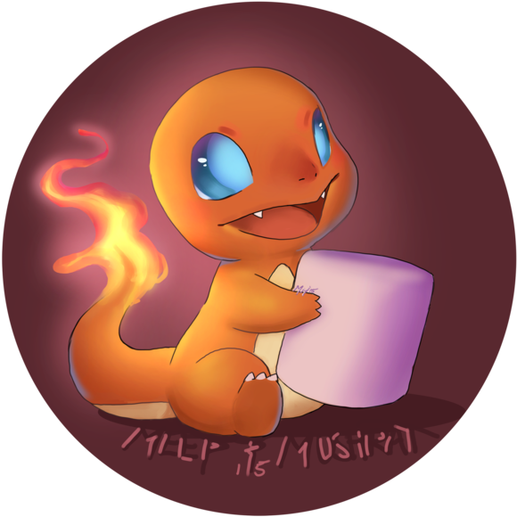 Charmander's Marshmallow By L Y N S - Gloucester Road Tube Station (600x600)