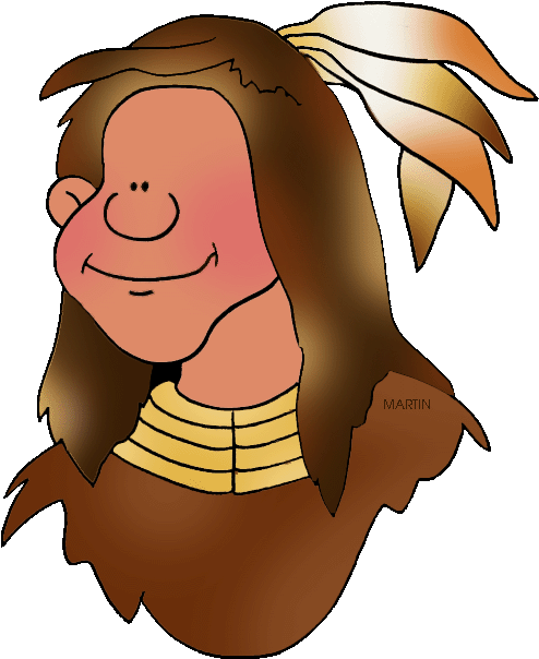 Southeast Woodland Creek Man - Cartoon (540x648)